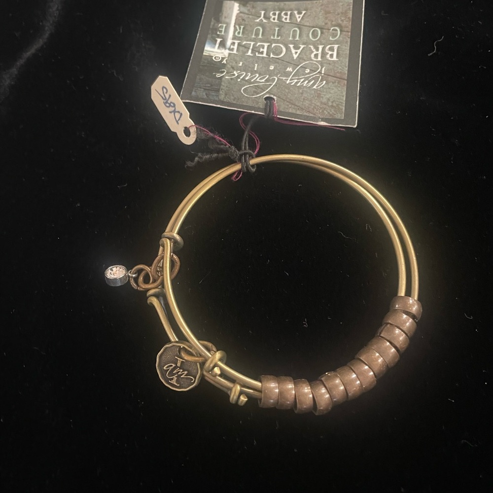 Amy Louise Boho Couture Gold and Brown Bangle Bracelet